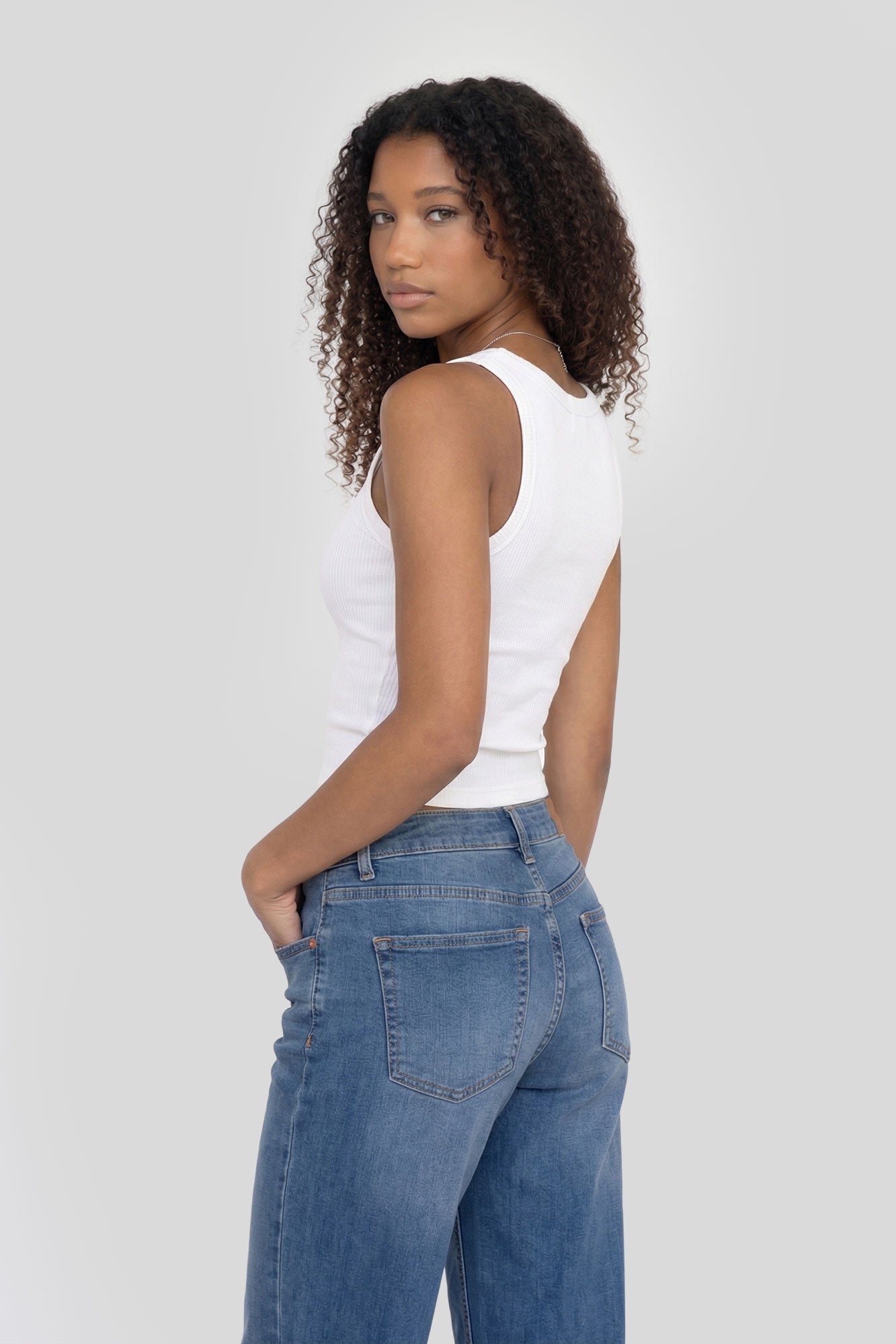 Seamless Ribbed Square Neck Tank