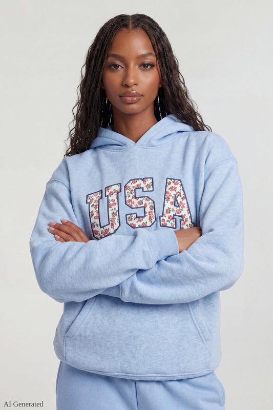 Fleece Oversized Graphic Hoodie