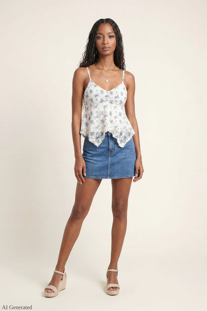 Lace Babydoll Tank