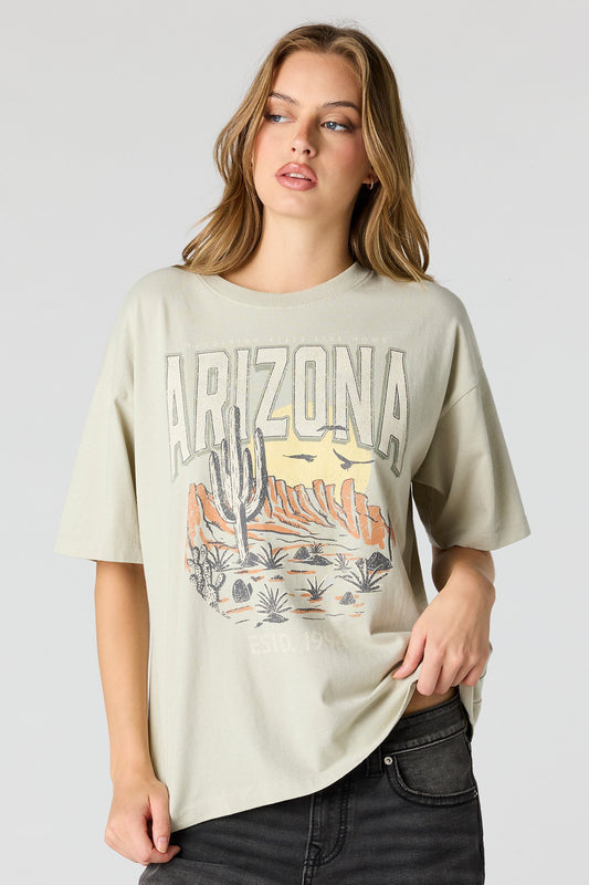 Graphic Washed Boyfriend T-Shirt