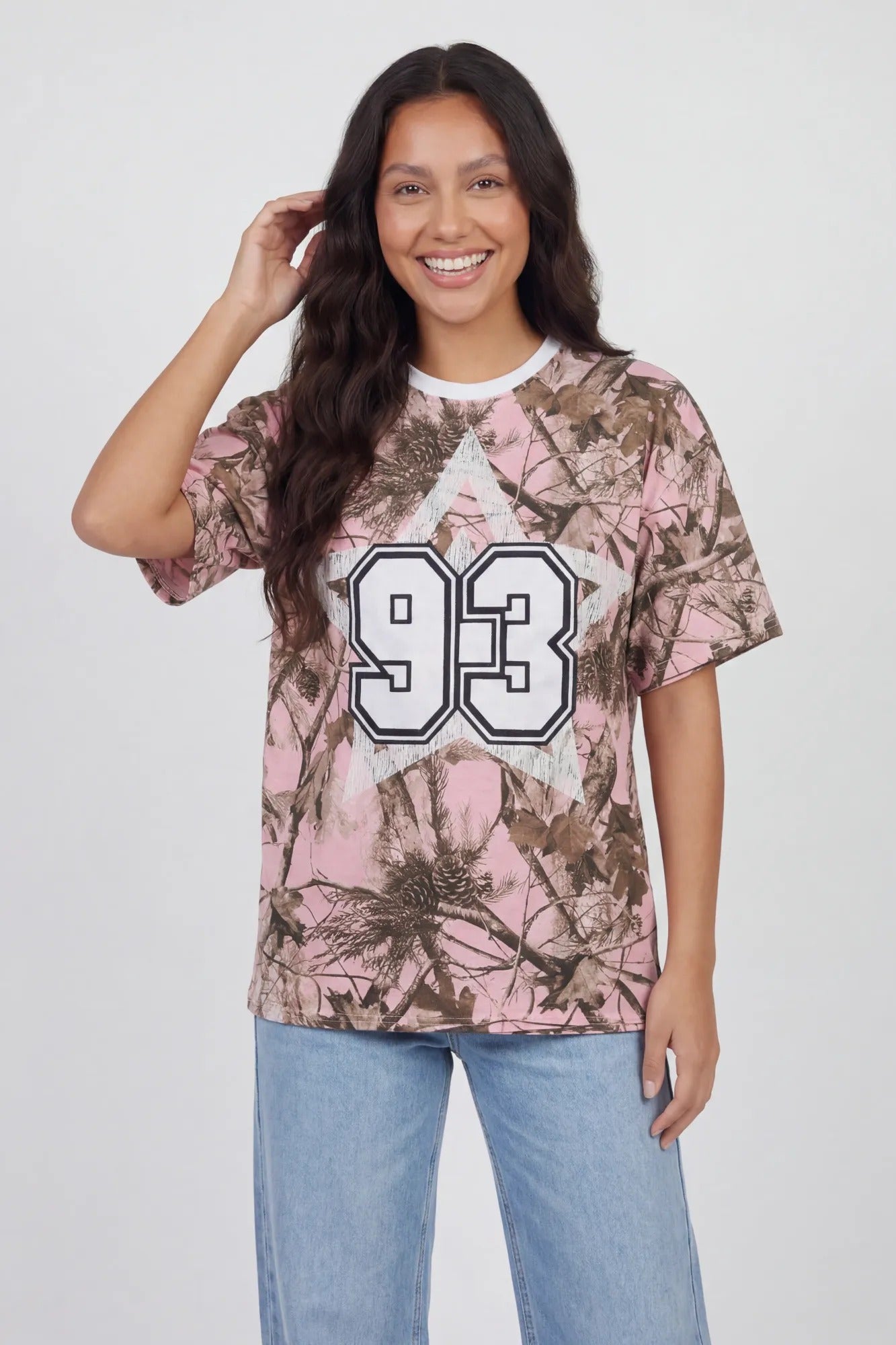 Oversized Camo Graphic T-Shirt