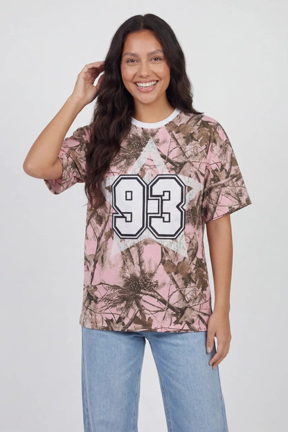 Oversized Camo Graphic T-Shirt