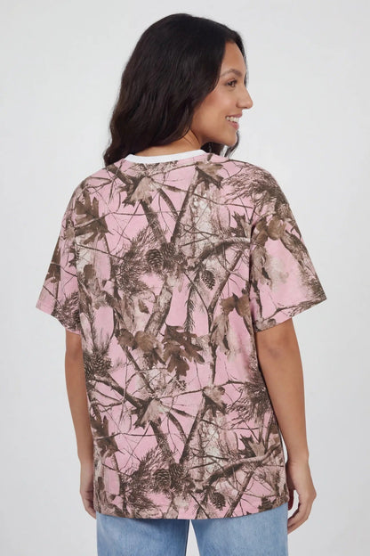 Oversized Camo Graphic T-Shirt