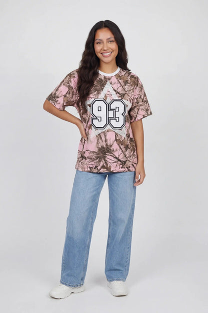 Oversized Camo Graphic T-Shirt