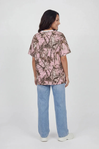 Oversized Camo Graphic T-Shirt