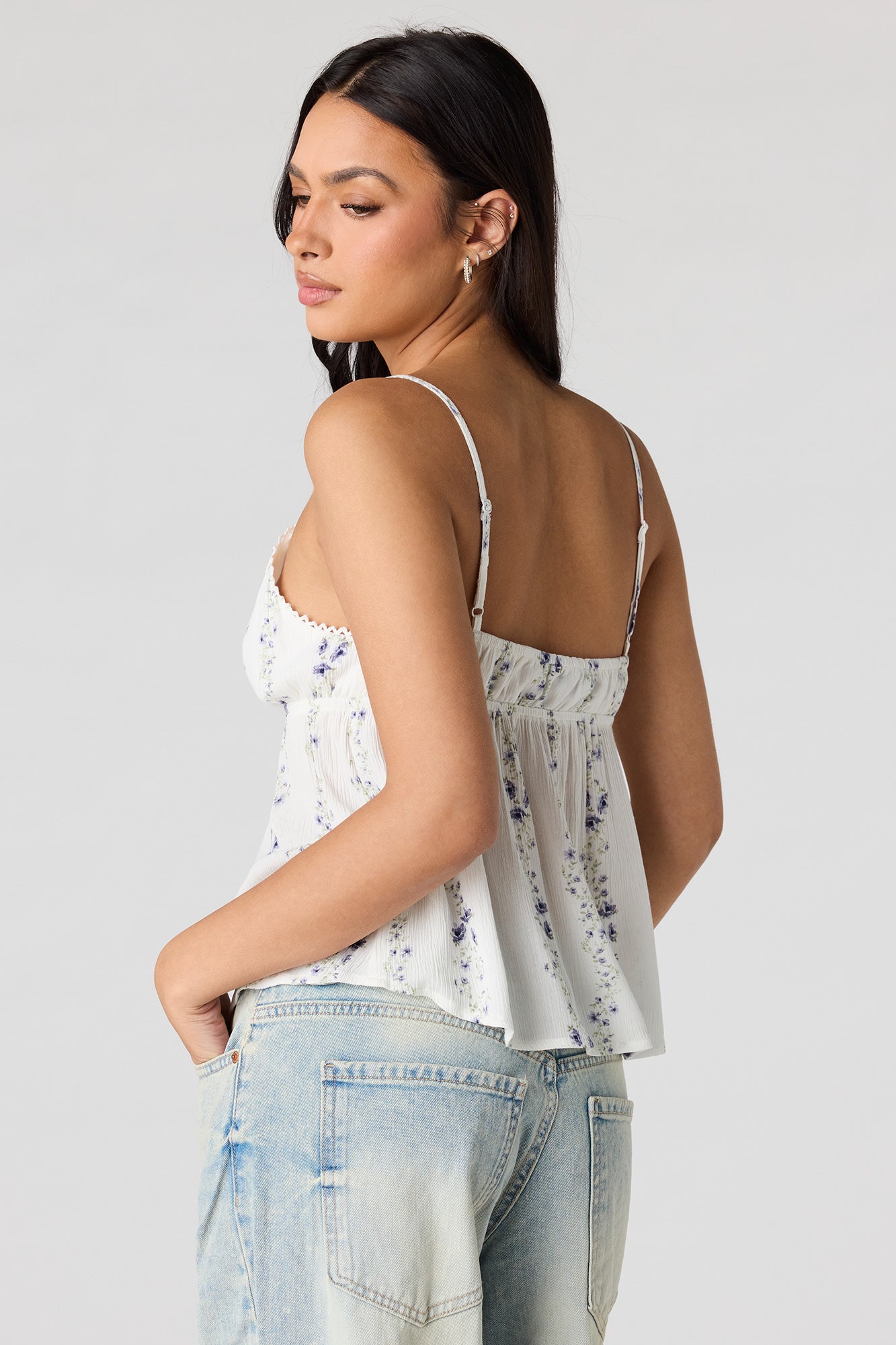 Printed Babydoll Tank