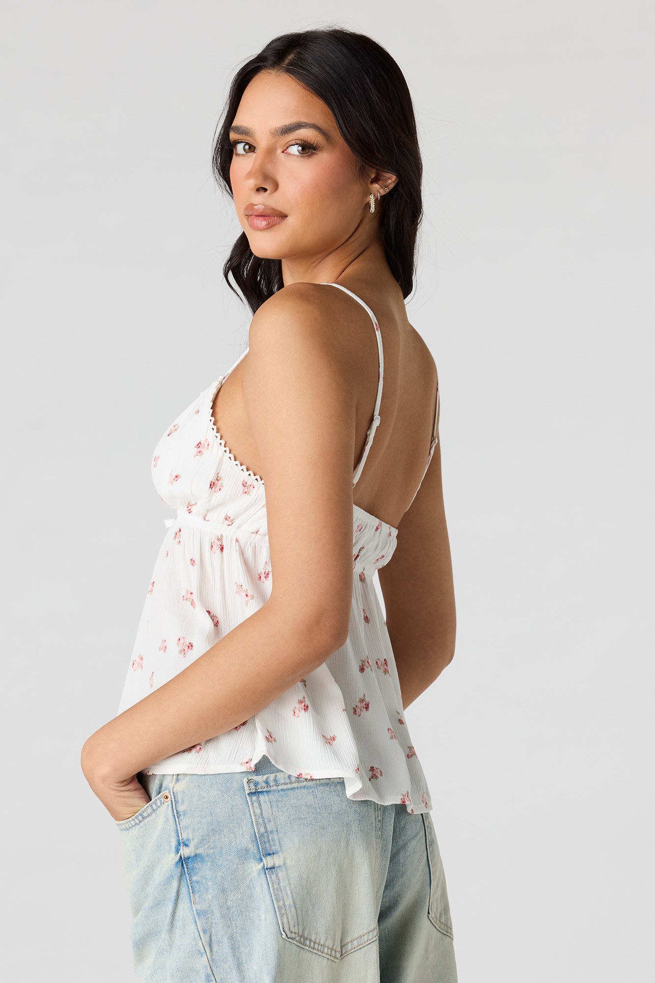 Printed Babydoll Tank