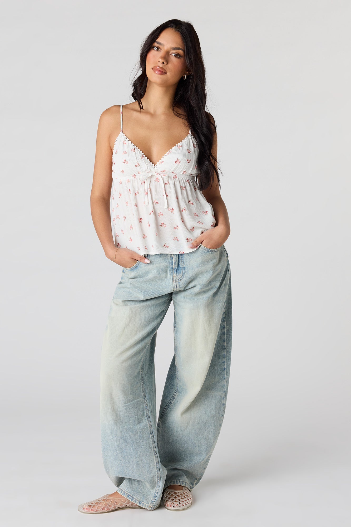 Printed Babydoll Tank