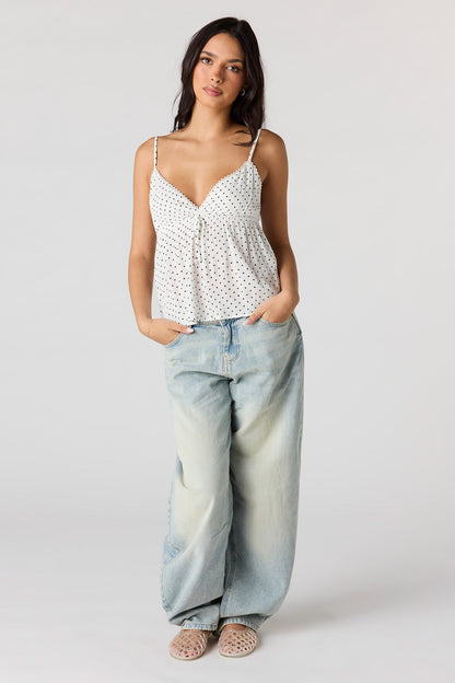 Printed Babydoll Tank