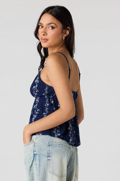 Printed Babydoll Tank