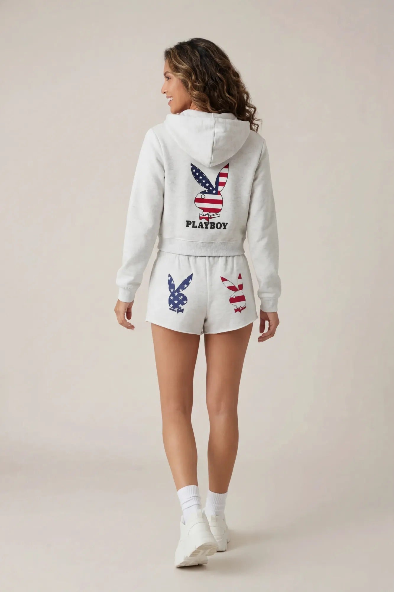 Playboy USA Graphic Fleece Zip-Up Hoodie