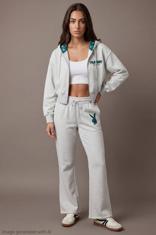 Playboy Fleece Graphic Flare Pant