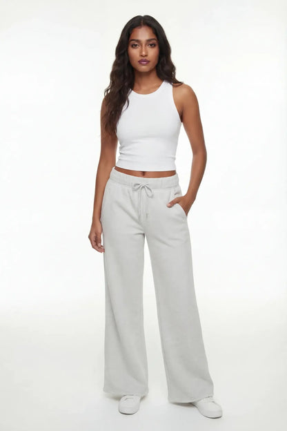 Fleece Wide Leg Sweatpant