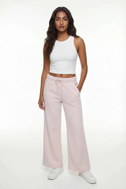 Fleece Wide Leg Sweatpant