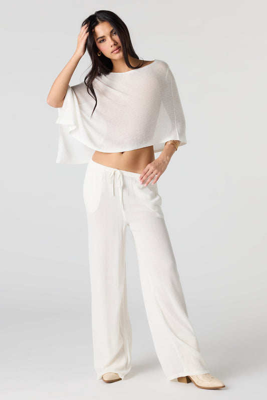 Flowy Wide Leg Drawstring Pant