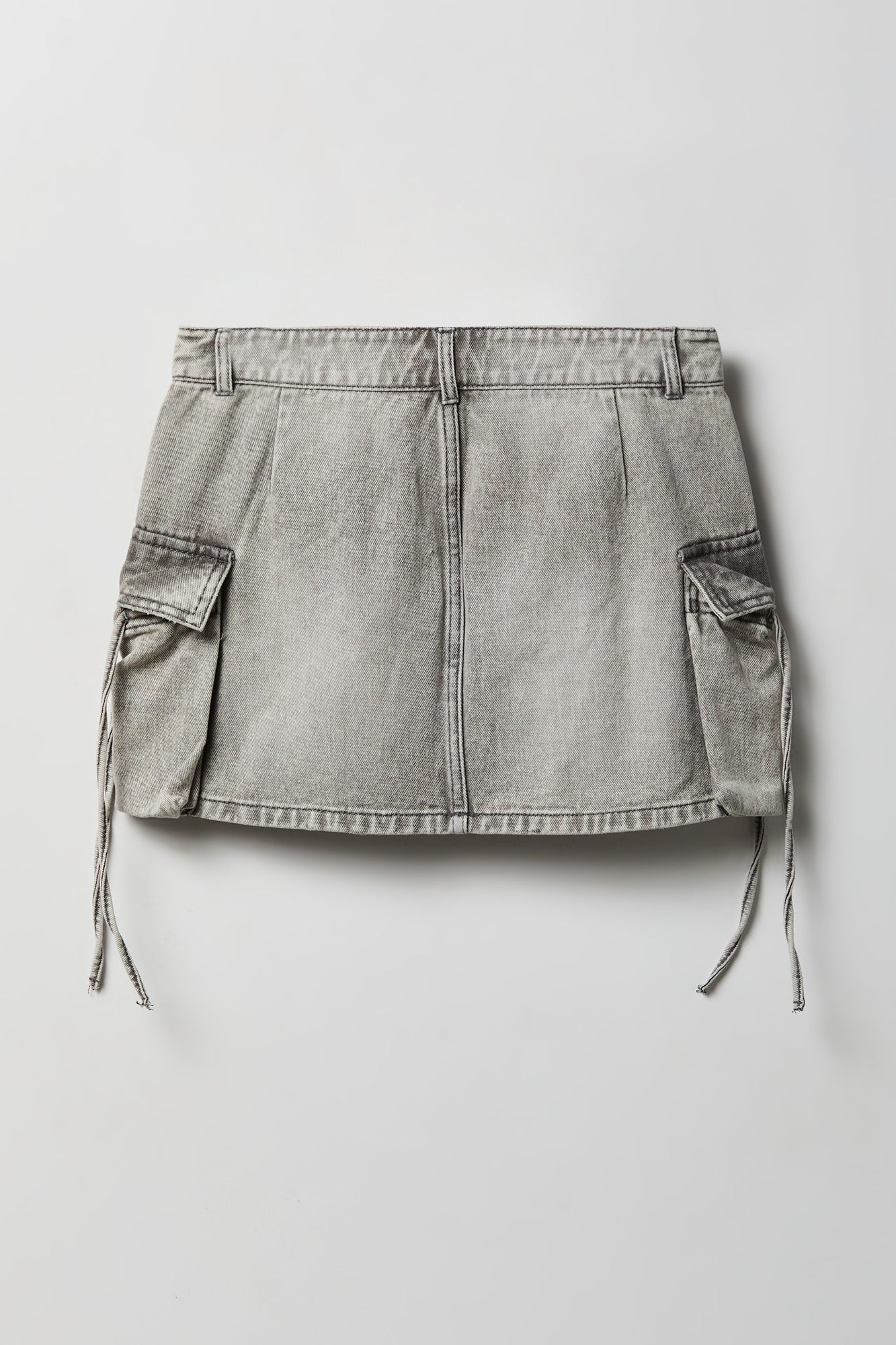Denim Cargo Mini Skirt