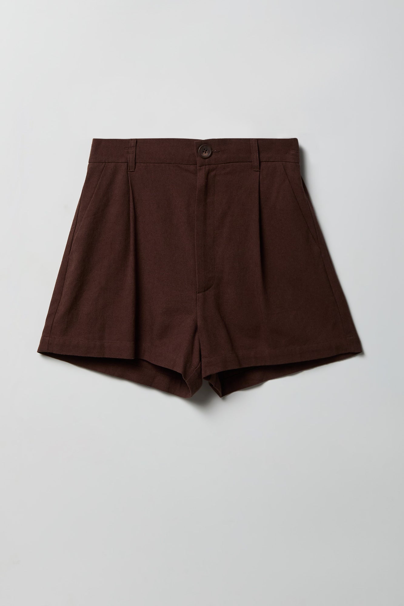 Linen-Blend Tailored Short