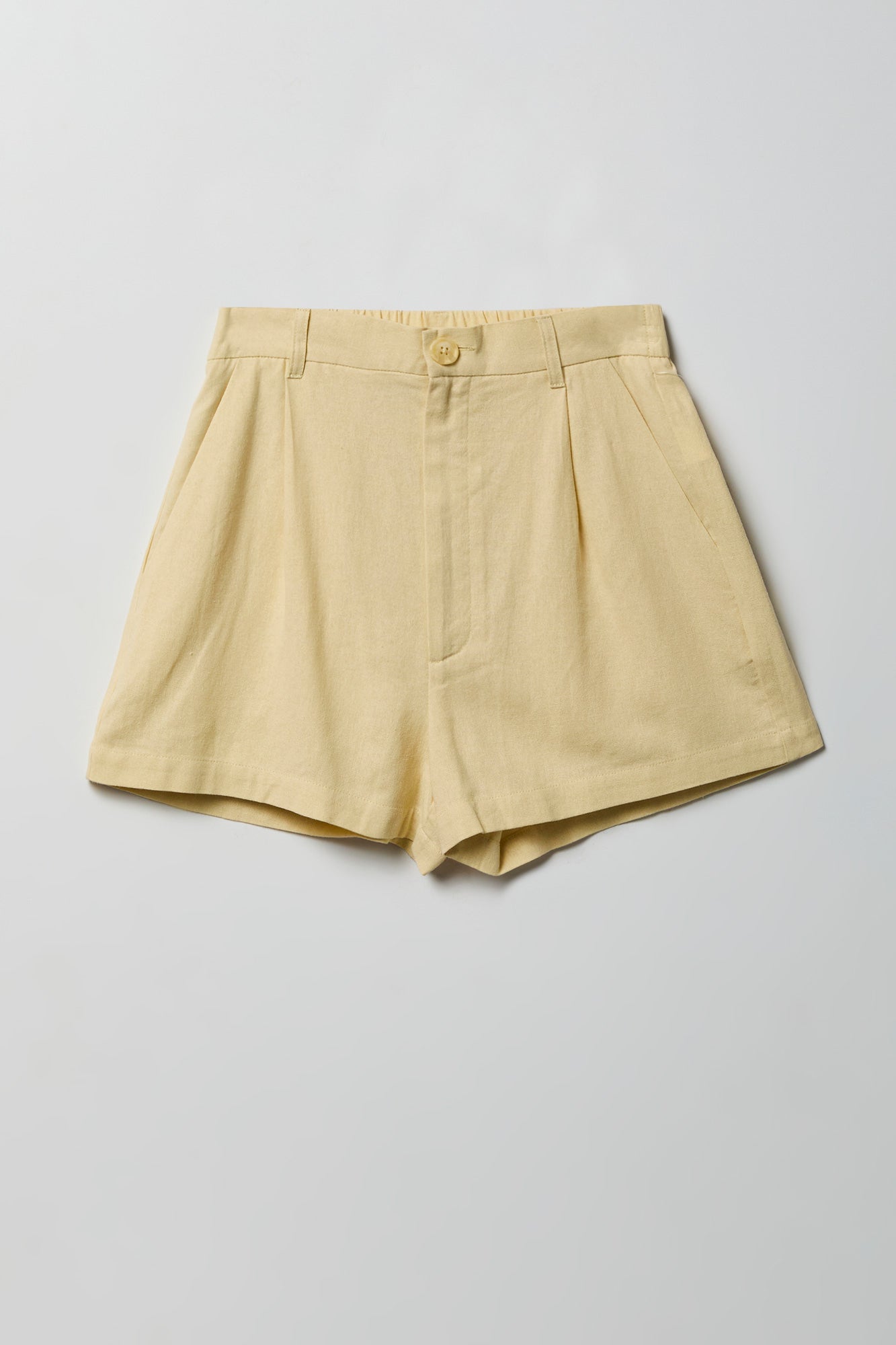 Linen-Blend Tailored Short
