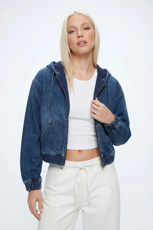 Denim Hooded Jacket
