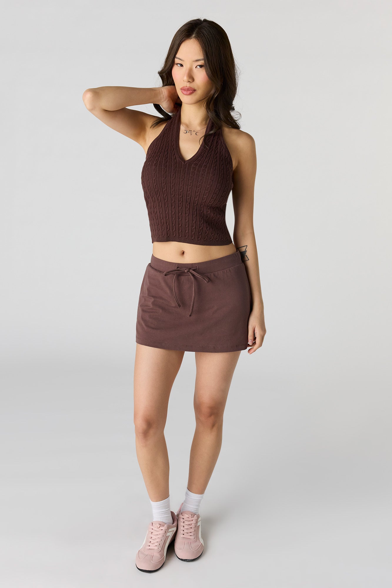 Cable Knit Halter Top