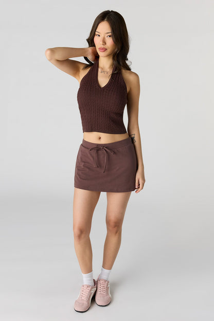 Cable Knit Halter Top