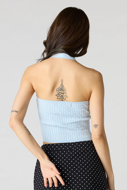 Cable Knit Halter Top