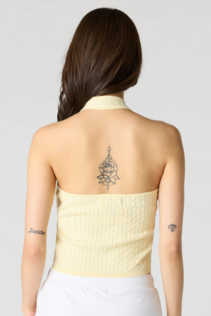 Cable Knit Halter Top
