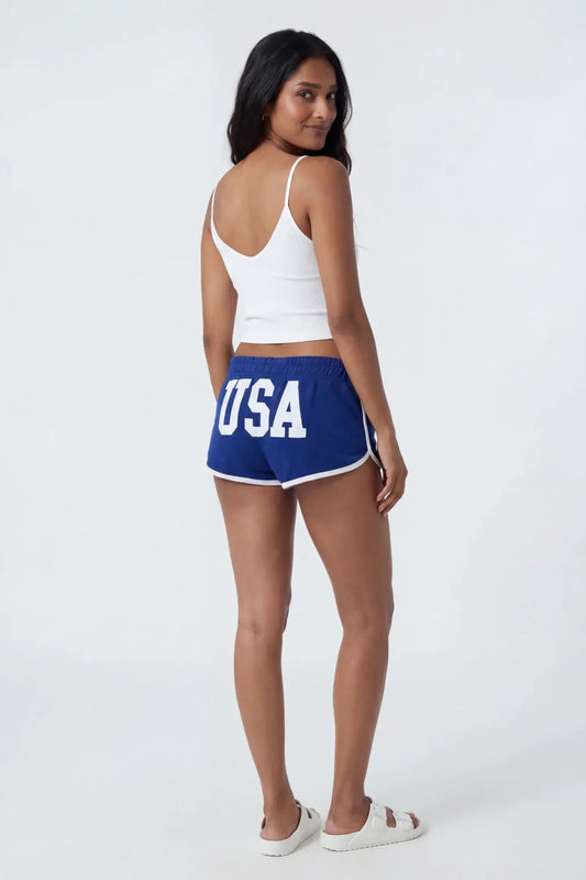 USA Graphic Fleece Dolphin Short