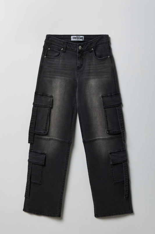Stretch Low Rise Cargo Jean