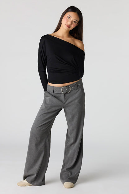 Belted Wide Leg Pant
