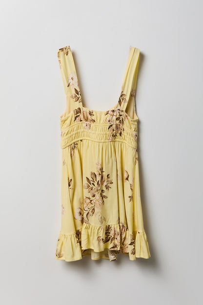Printed Scoop Neck Mini Dress