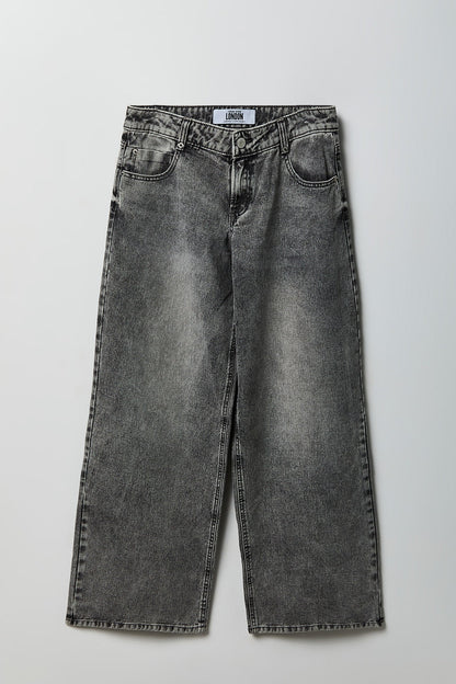 London Low Rise Super Baggy Vintage Grey Jean