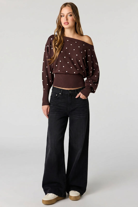 Soho Stretch Mid Rise Super Baggy Black Jean