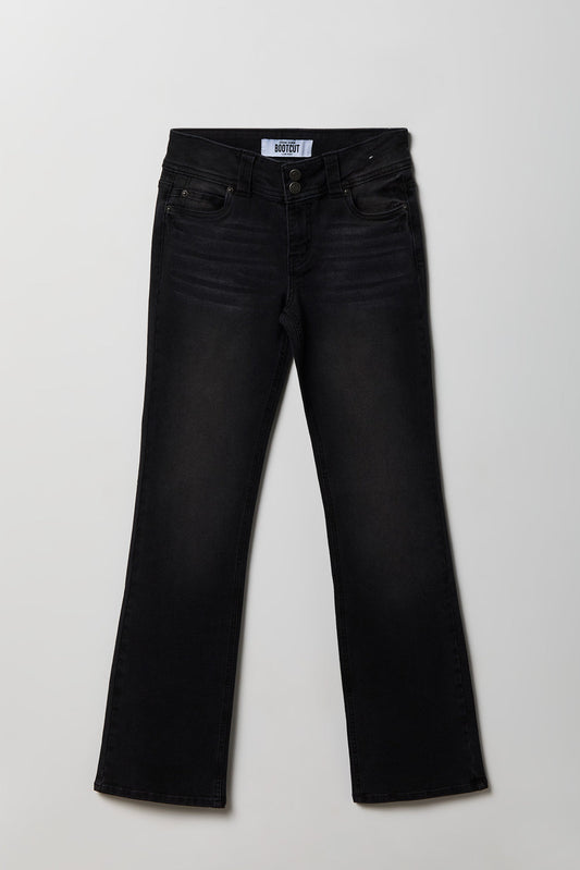 Stretch Low Rise Bootcut Black Jean