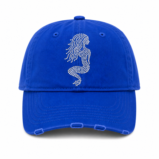 BLUE MARMAID BLING HAT