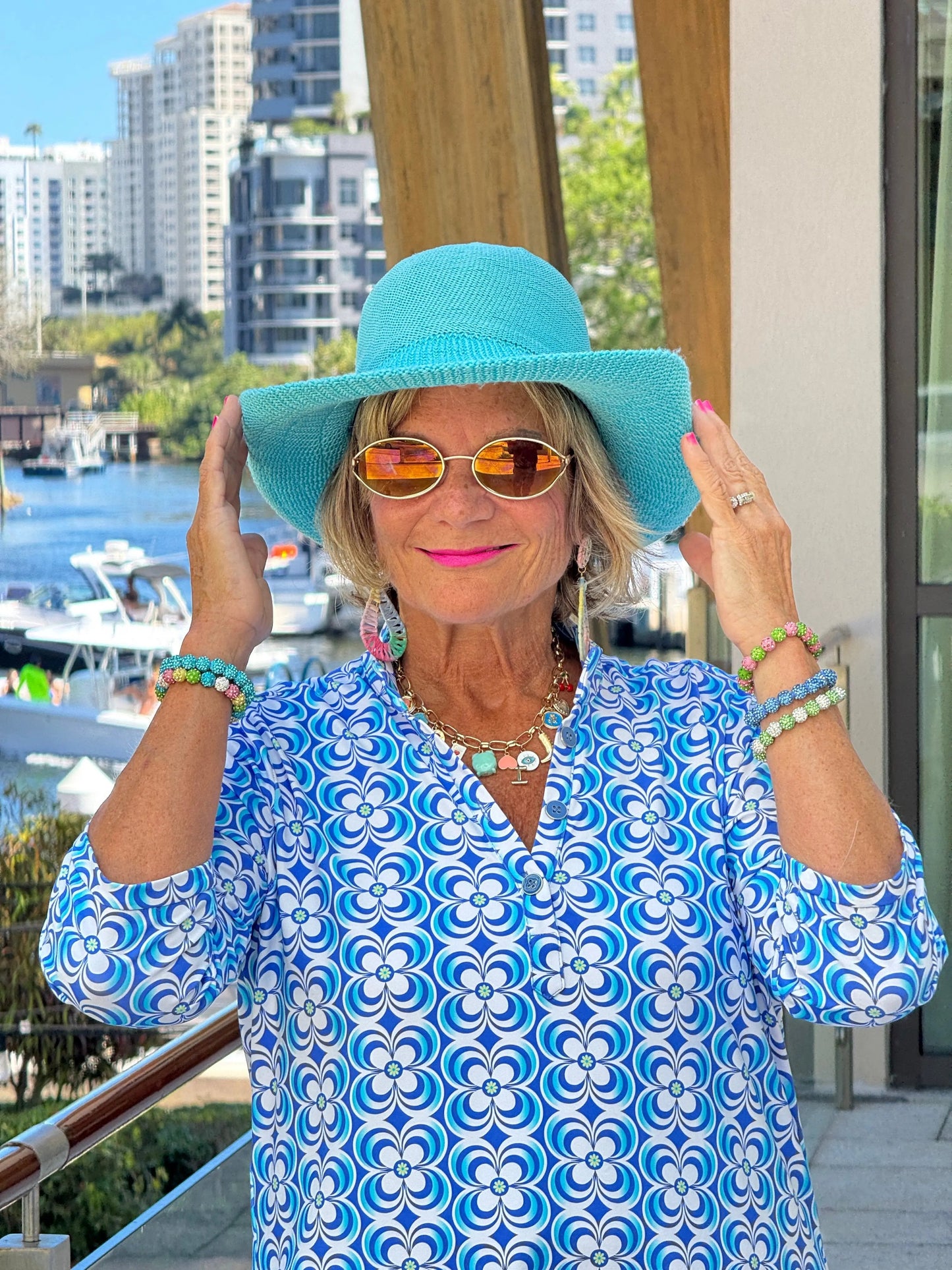 LULU B COASTAL BLOOM TUNIC