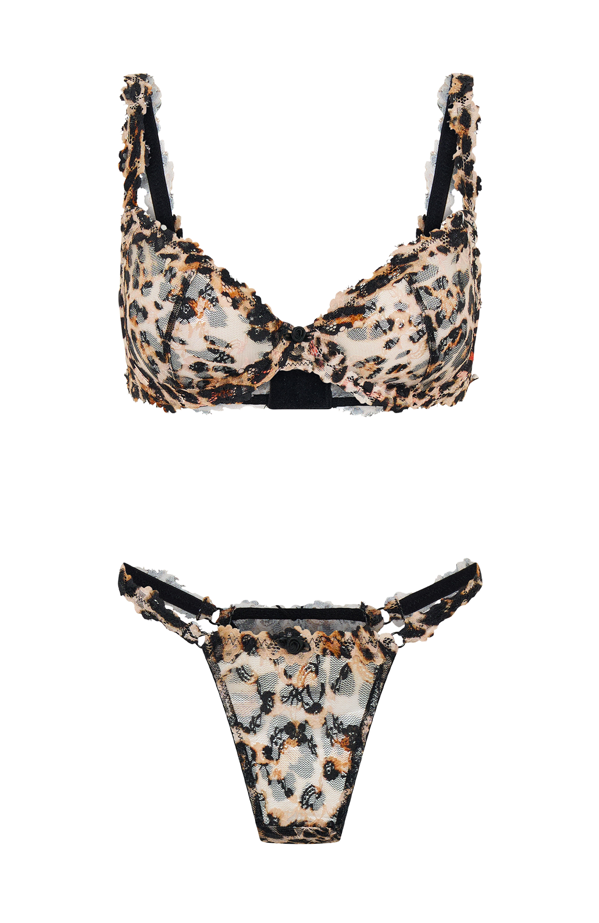 Cupids Call Lingerie Set Leopard