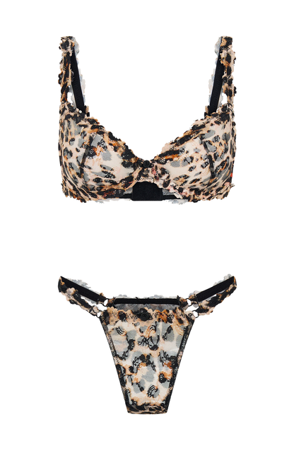 Cupids Call Lingerie Set Leopard