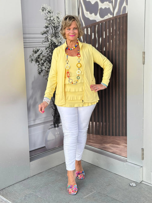 LULU-B FULL ZIPPER YELLOW JACKET