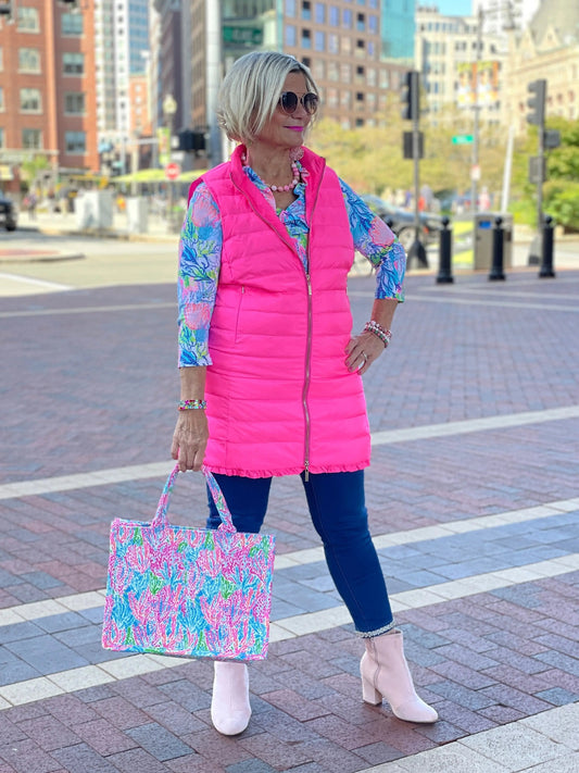 LULU-B HOT PINK PUFFER VEST