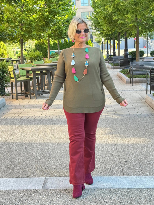 Ethyl Soft Pocket Sweater - Foster