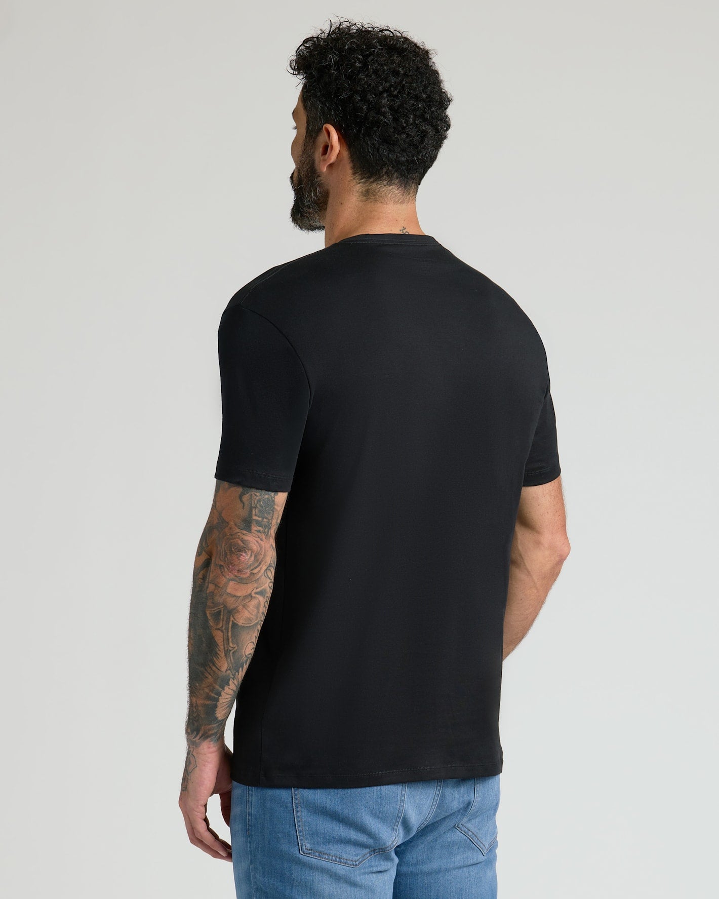 Black & White Pima Cotton Blend Crew 7-Pack