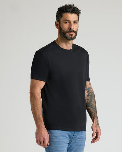 Black & White Pima Cotton Blend Crew 7-Pack