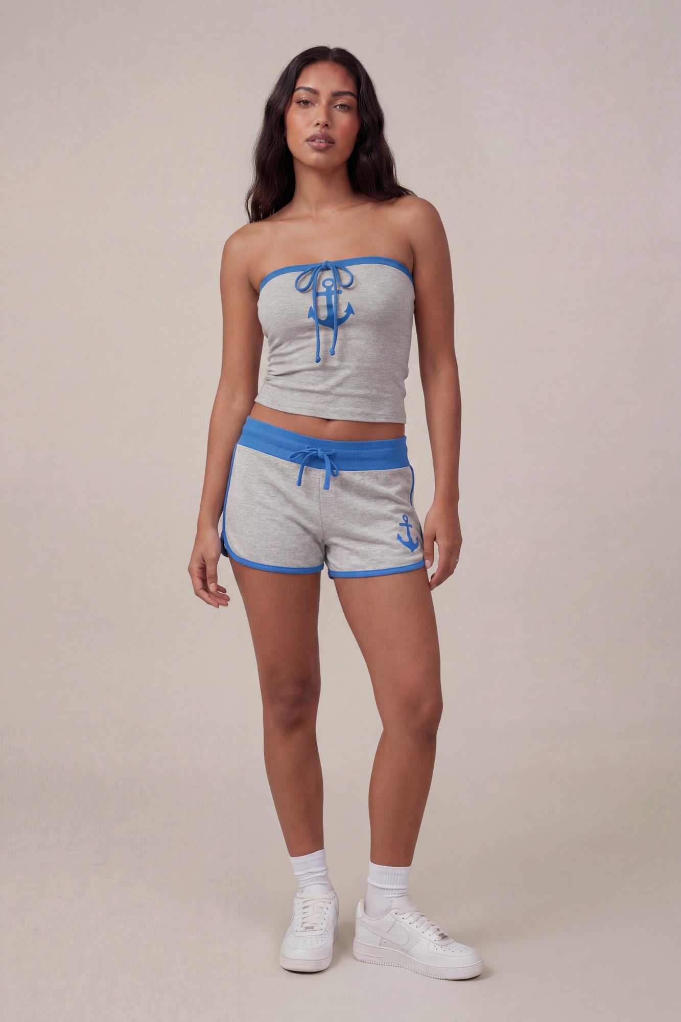 Graphic Drawstring Dolphin Short