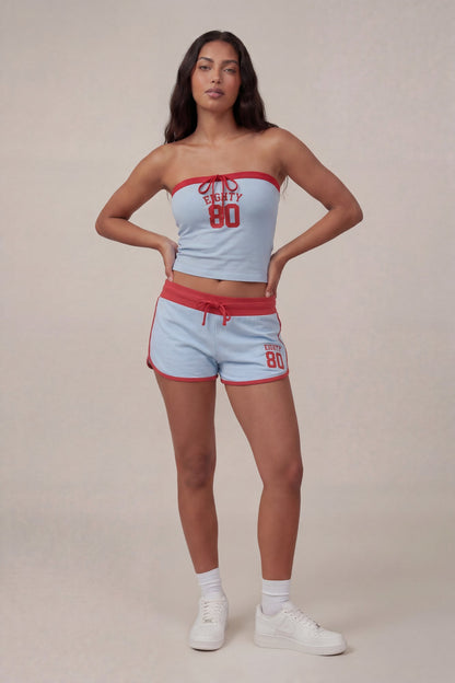 Graphic Drawstring Dolphin Short