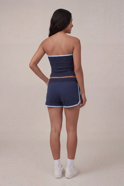 Graphic Drawstring Dolphin Short