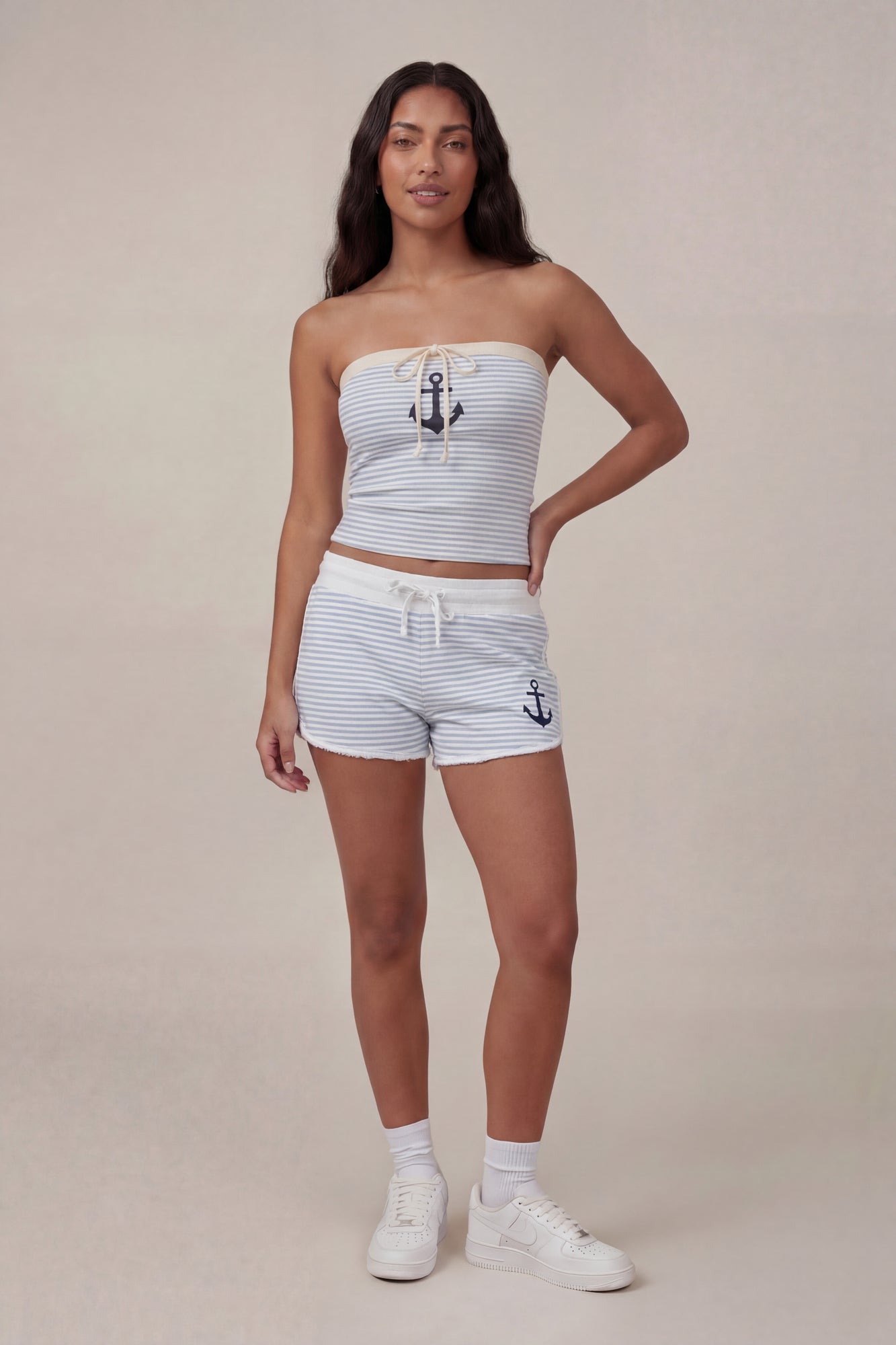 Graphic Drawstring Dolphin Short