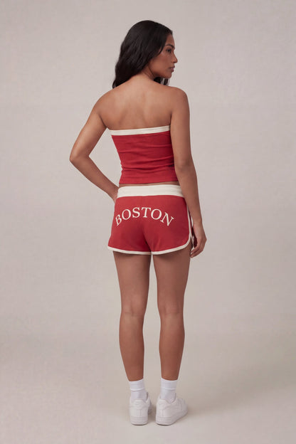 Graphic Drawstring Dolphin Short