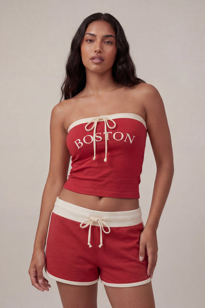 Graphic Drawstring Dolphin Short