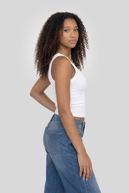 Seamless Ribbed Square Neck Tank